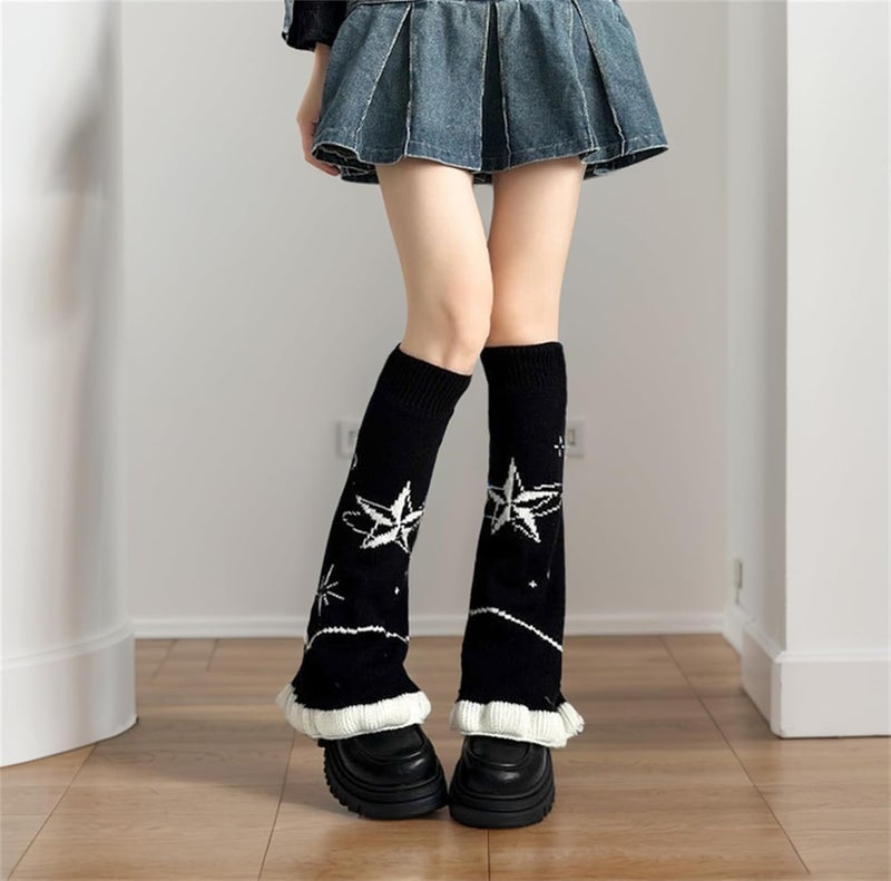 Insdark Goth Leg Warmers Y2k Women Kawaii Japanese Punk Grunge Rave Harajuku Alt - Image 3